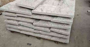 厦门芝麻白蘑菇石，自然面