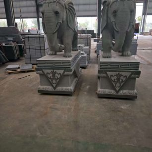 厦门芝麻灰花岗岩对象 芝麻白芝麻灰大象