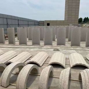 厦门黄金麻别墅柱皮 异形 线条定制